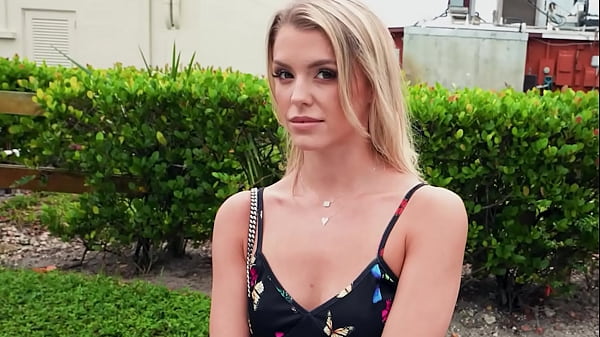 Hot blonde teen accepts some cash to get naked and play naughty  