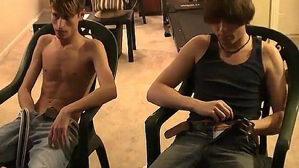 Twink movie of Trace even forearms off the camera to keep him company 