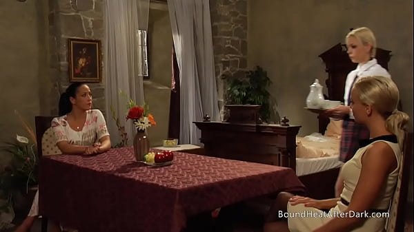 Naked Lesbian Slave Touched And Fingered By Merciless Mistresses 