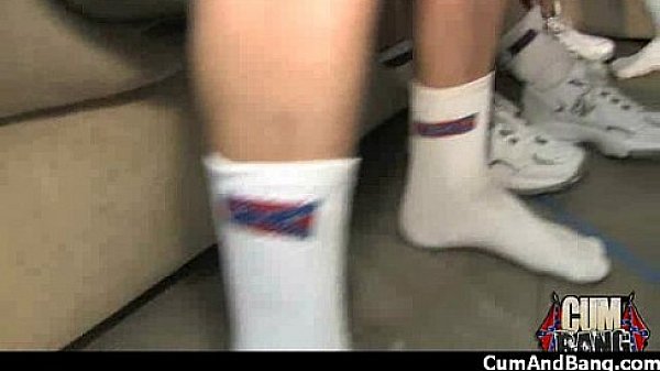 Amateur ebony interracial group sex with facial 17