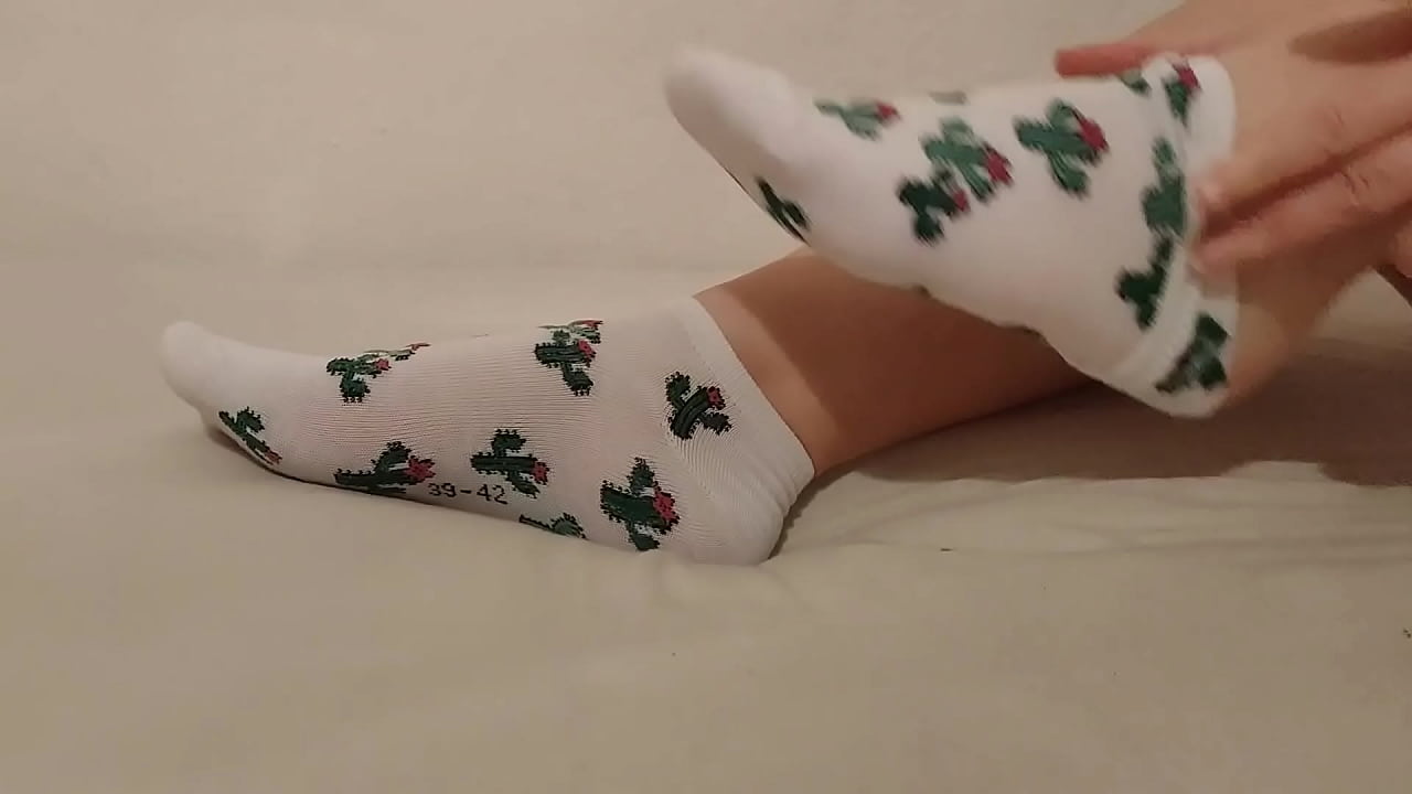 Showing off new cute socks