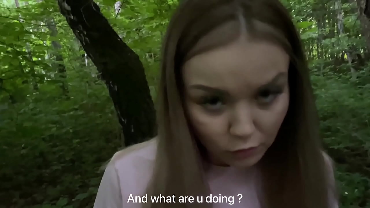 A naughty chick fucks outside: in the forest, on the meadow, and in public places