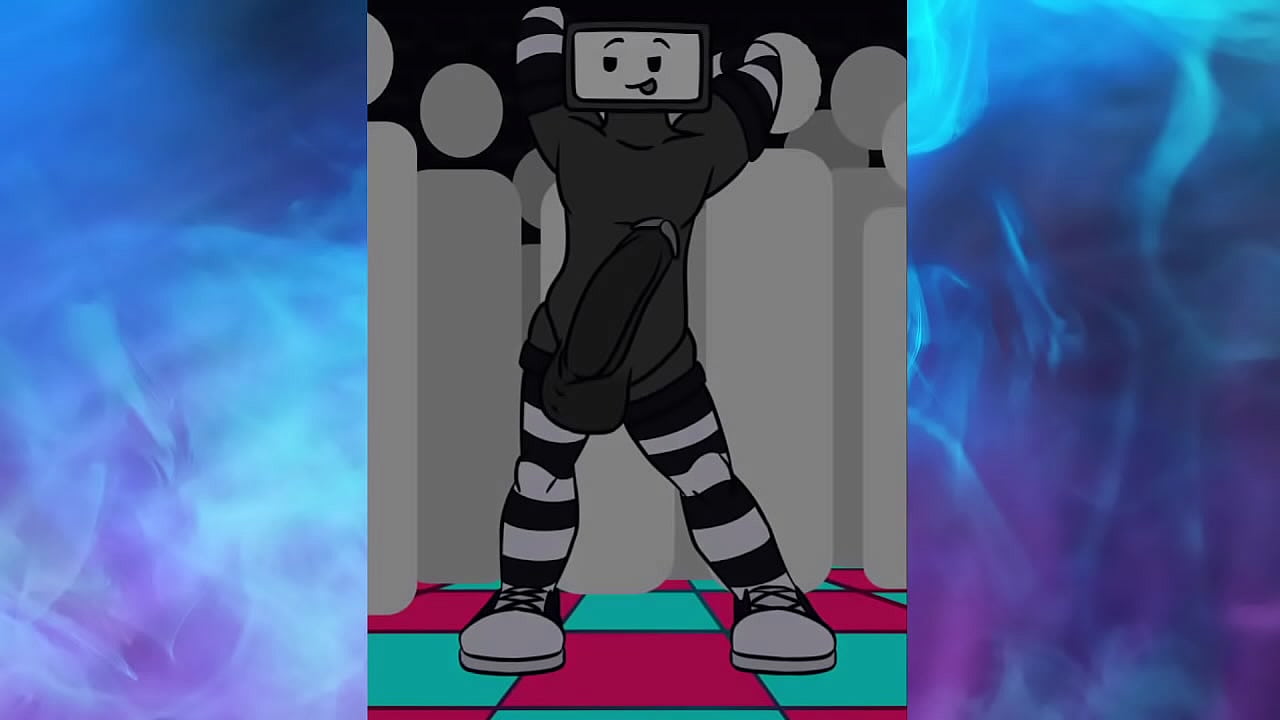 Gay porn rhythm game with tv head