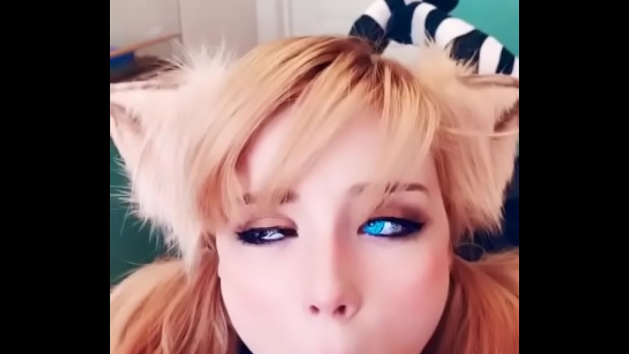 Cute Bunny Deepthroat and Fingering in Stockings - Closeup