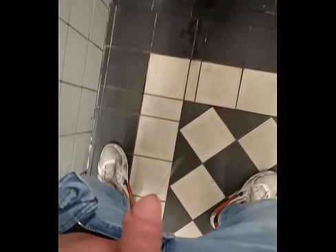 Pissing on floor in underground toilet