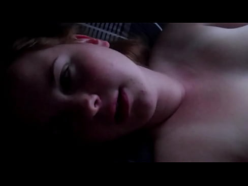 Redheaded college girl blows dick while getting herself off