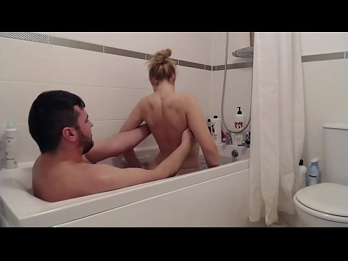 The step br took his stepsister to the bathroom. Blowjob, fucking and facial
