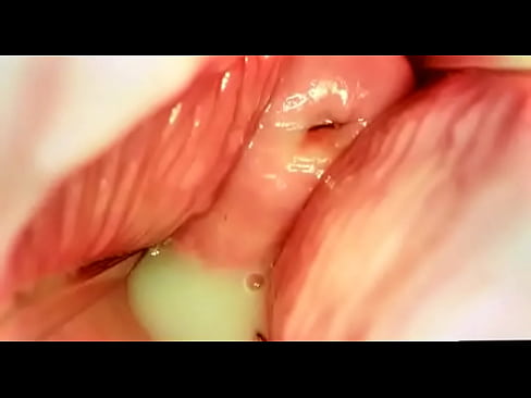Camera inside Vagina filled with semen