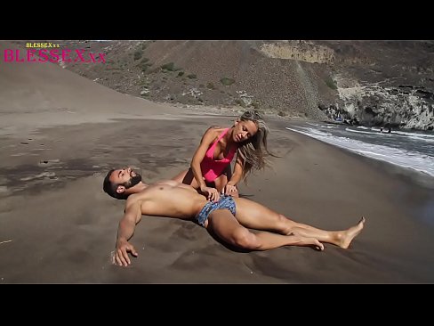 Busty blonde dogging on the beach