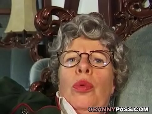 Granny Fingers Her Ass