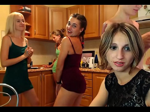 Girls Strip For Tokens in Kitchen