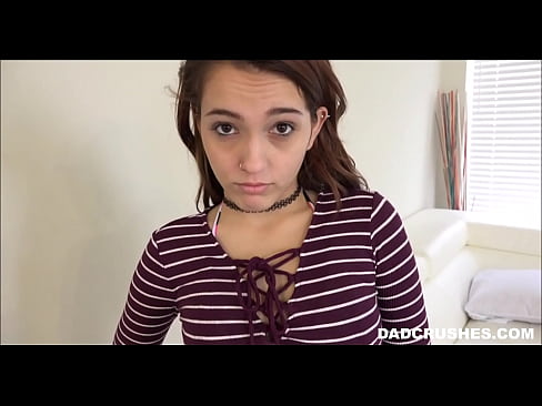 DadCrushes.com - Cute Young Petite Brunette Teen Step Daughter Sex With Step Dad After Trouble At Class POV