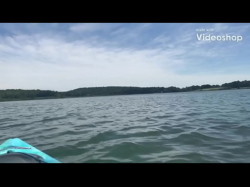 Flashing boobs on a kayak