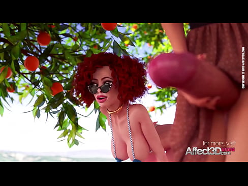 Redhead babes enjoying anal sex with her futanari girlfriend in a 3d animation