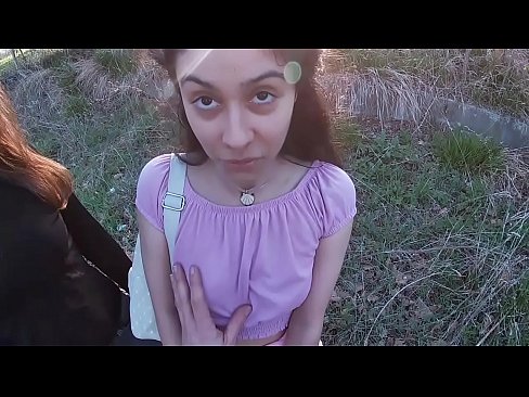 I fuck and cum with two s that return from school OUTDOOR POV THREESOME