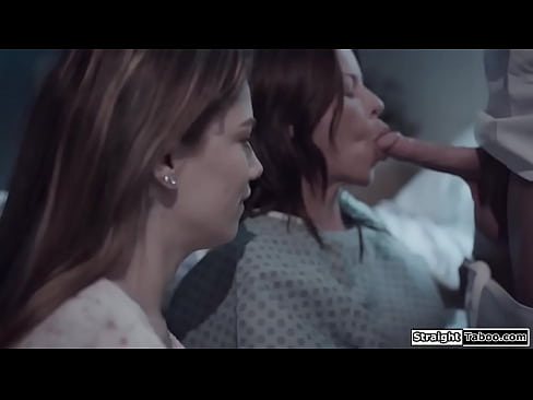 Psychiatric patient hallucinates with her teenage self and joins her in 3some with hospital orderly.The big tits milf gets facefucked and then banged