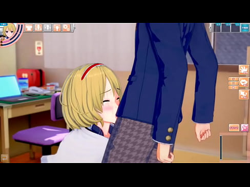 【エロゲーコイカツ!】東方project アリスのおっぱい揉んで仁王立ち手コキフェラ奉仕してもらってからのセックス!爆乳エロアニメ【ヘンタイゲーム】