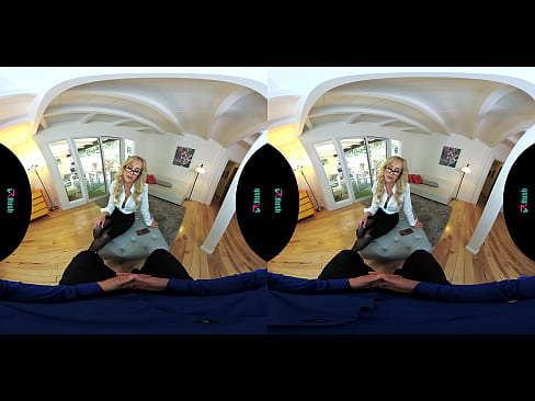 Busty blonde MILF cheats on her husband with you in virtual reality