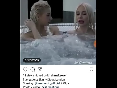 Nipslip of models while skinny dip video