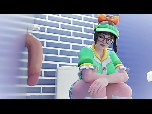 Overwatch Mei gloryhole and cumshot