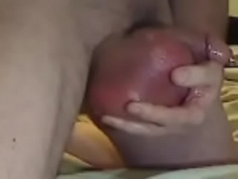 cum after pumping my ball sack full of saline