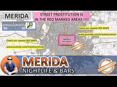 Street Prostitution Map of Merida, Mexico with Indication where to find Streetworkers, Freelancers and Brothels. Also we show you the Bar, Nightlife and Red Light District in the City