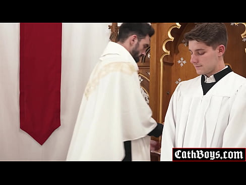 Twink fucked in a sanctuary, on the altar!  Twink fucked in a sanctuary, on the altar!
