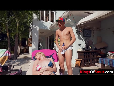 Step mom and step son enjoy anal sex on independence day
