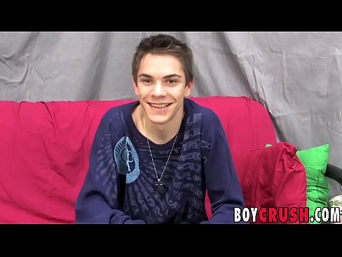 Twink has interview before jerking off