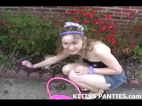 Cute Kitty Flashing Her Panties In Public