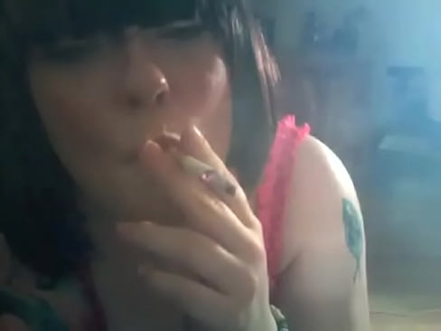 Chubby Mistress Smokes 2 Cork Cigarettes