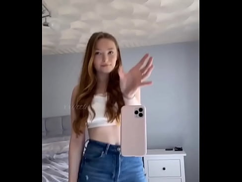 Teen changes then gets naked