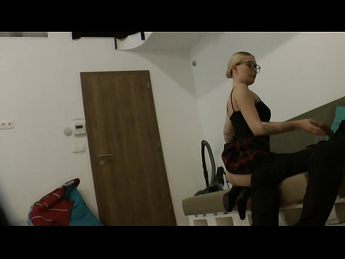 Nerdy Glasses Horny Tight Pussy Blonde with Gather and Stockings on High Heels works on a Big Cock to make it Cum  Nerdy Glasses Horny Tight Pussy Blonde with Gather and Stockings on High Heels works on a Big Cock to make it Cum