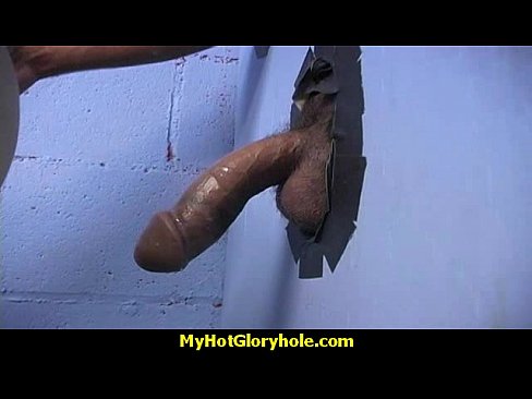 Horny Lady Enjoys Gloryhole Cocksucking Interracial 24