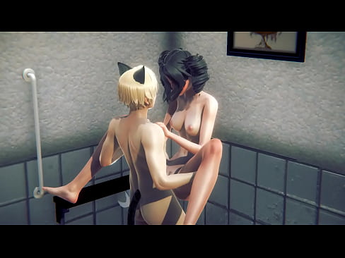 Uncensored 3D Hentai - Maria hardsex in public restroom