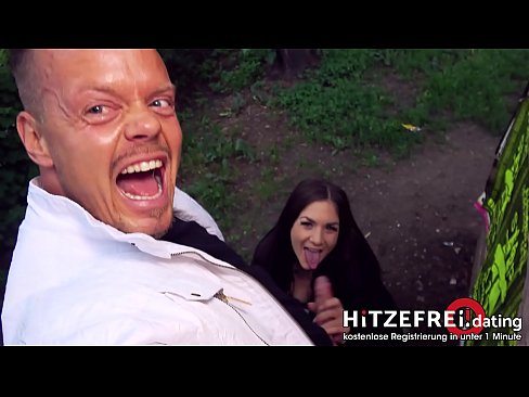 HITZEFREI.dating ► PUBLIC BLOWJOB ◄ German Teen hooked up on street and banged by a stranger LULLU GUN