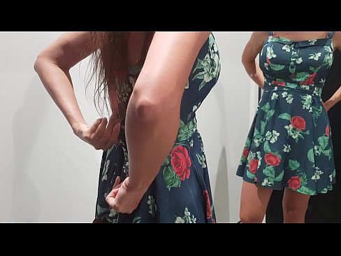 Changing in the fitting room and having fun with my pussy