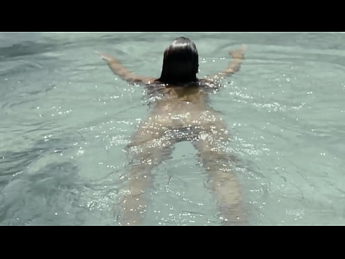 Sensual Girl in slow motion in the pool