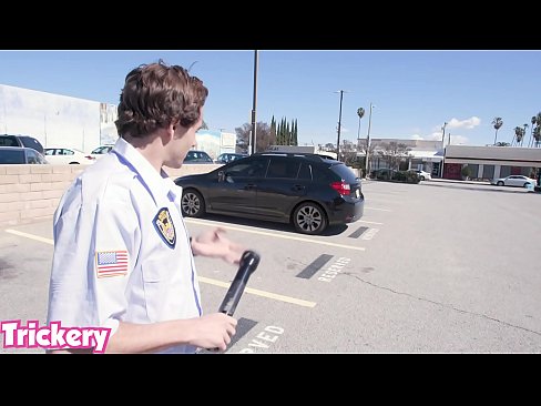 April O'neil fucks the security guard to get out of her parking ticket!