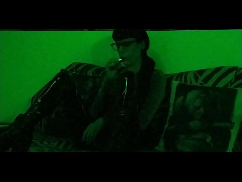 A goth Mistress's mysterious smoking pt1 HD