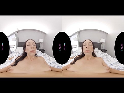Naturally busty brunette masturbates for you in virtual reality