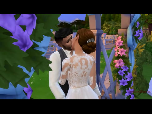 The groom is cheating on his wife at the wedding