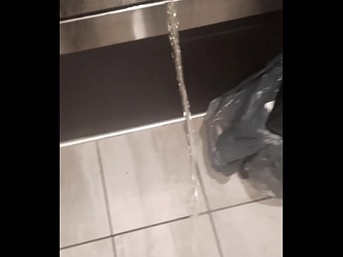 Pee all over public restroom