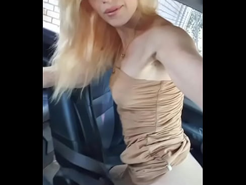 Alexis stripping in Car