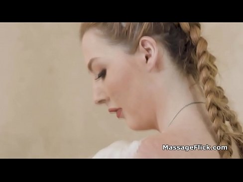 Red head teen masseuse pleases cock while wet in shower