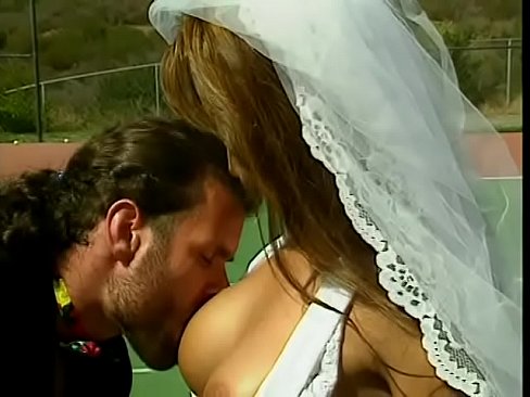 Stunning busty  bride with slant eyes is licked by tennis coach and fucked hard