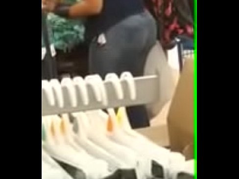Employee candid tight jeans