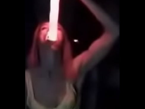 Deepthroat glowing dildo