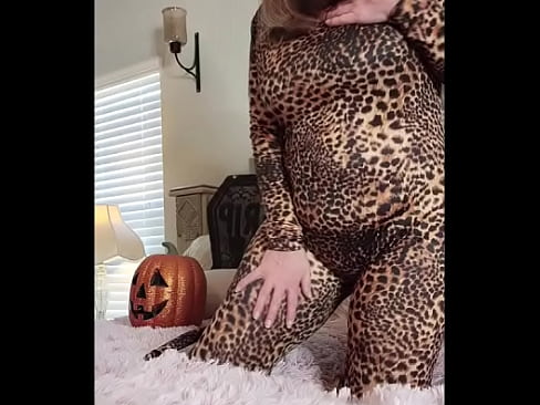 Happy Halloween 2023 - Safe For Work Video - Sexy MILF Nikki In Leopard Costume