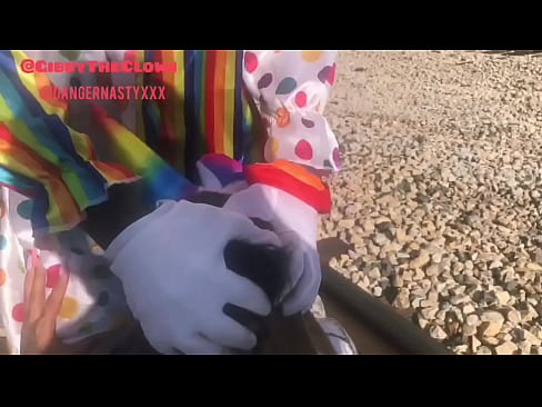 Gibby The Clown gets dick sucked on train tracks